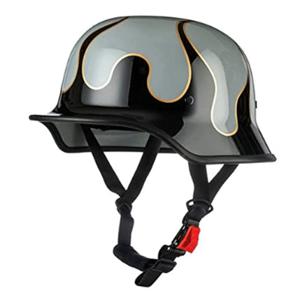 Vintage Classic German Retro Motorcycle Helmet by RiderOut™