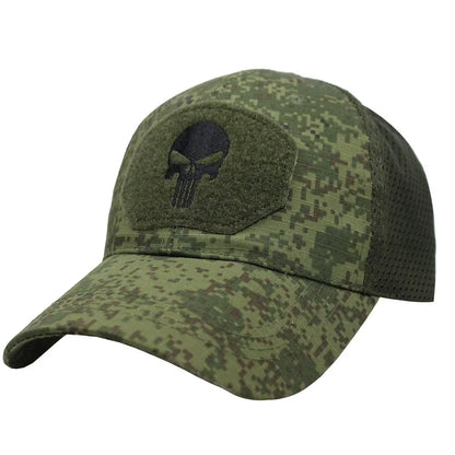 Punisher Skull Camouflage Baseball Cap by RiderOut™
