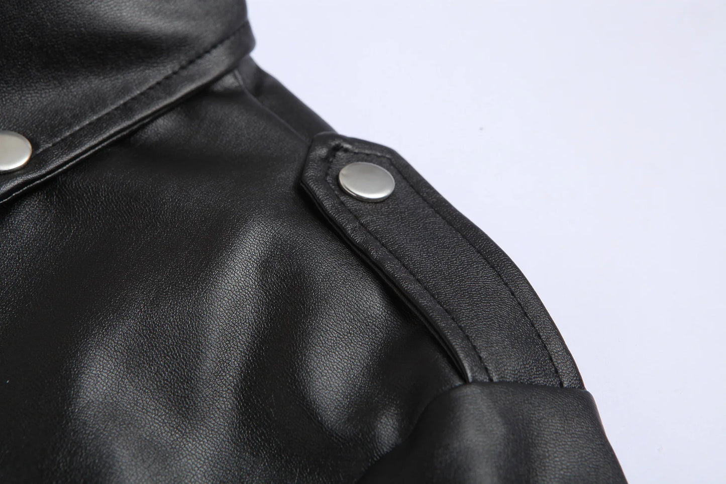 Slim Fit PU Leather Motorcycle Jacket by RiderOut