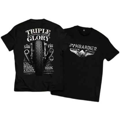 American Retro Vintage Motorcycle T-shirt by RiderOut™