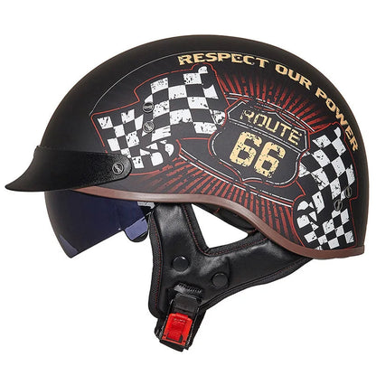 Retro Half German Style Vintage Motorcycle Helmet by RiderOut™