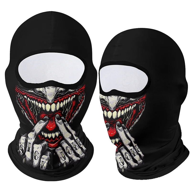 Moto Clown Ghost Skull Mask Breathable Bandana by RiderOut
