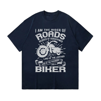 Motorcycle I Am The Rider Of Roads Printed T-Shirt by RiderOut™