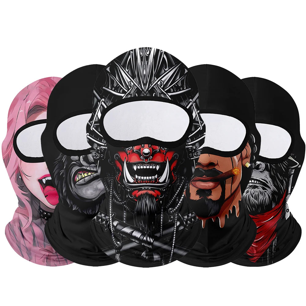 Moto Clown Ghost Skull Mask Breathable Bandana by RiderOut
