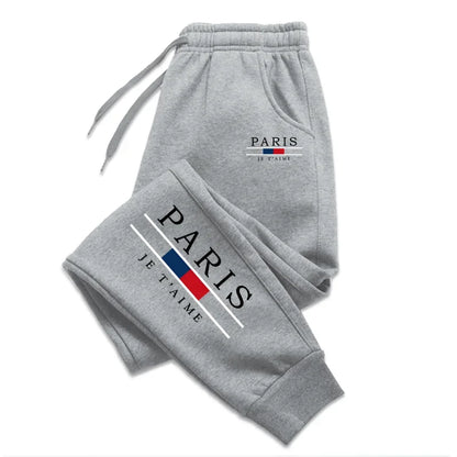 PARIS Letter Print Jogging Pants by RiderOut