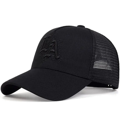 LA Letter Embroidery Baseball Net Caps by RiderOut™