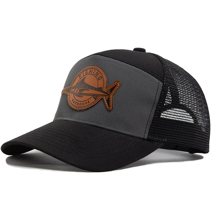 Shark Leather Label Baseball Cap by RiderOut™