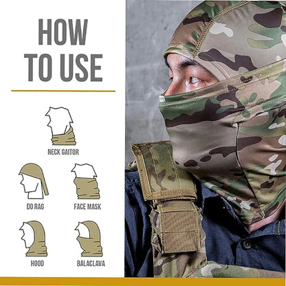 Tactical Camouflage Full Face Camo Bandana by RiderOut™