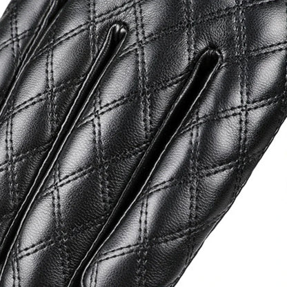 Black Winter Thermal Plush Motorcycle Riding Gloves by RiderOut