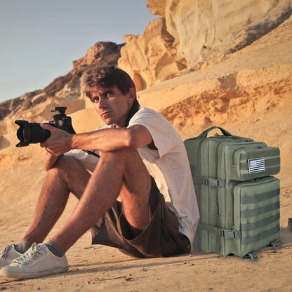 Military Tactical Backpack 45L Large  by RiderOut™