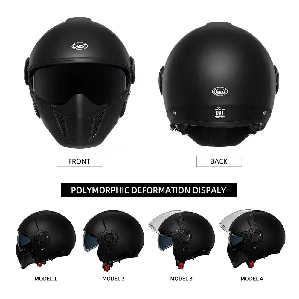 Modular DOT ECE APPROVED Motorcycle Helmet by RiderOut™
